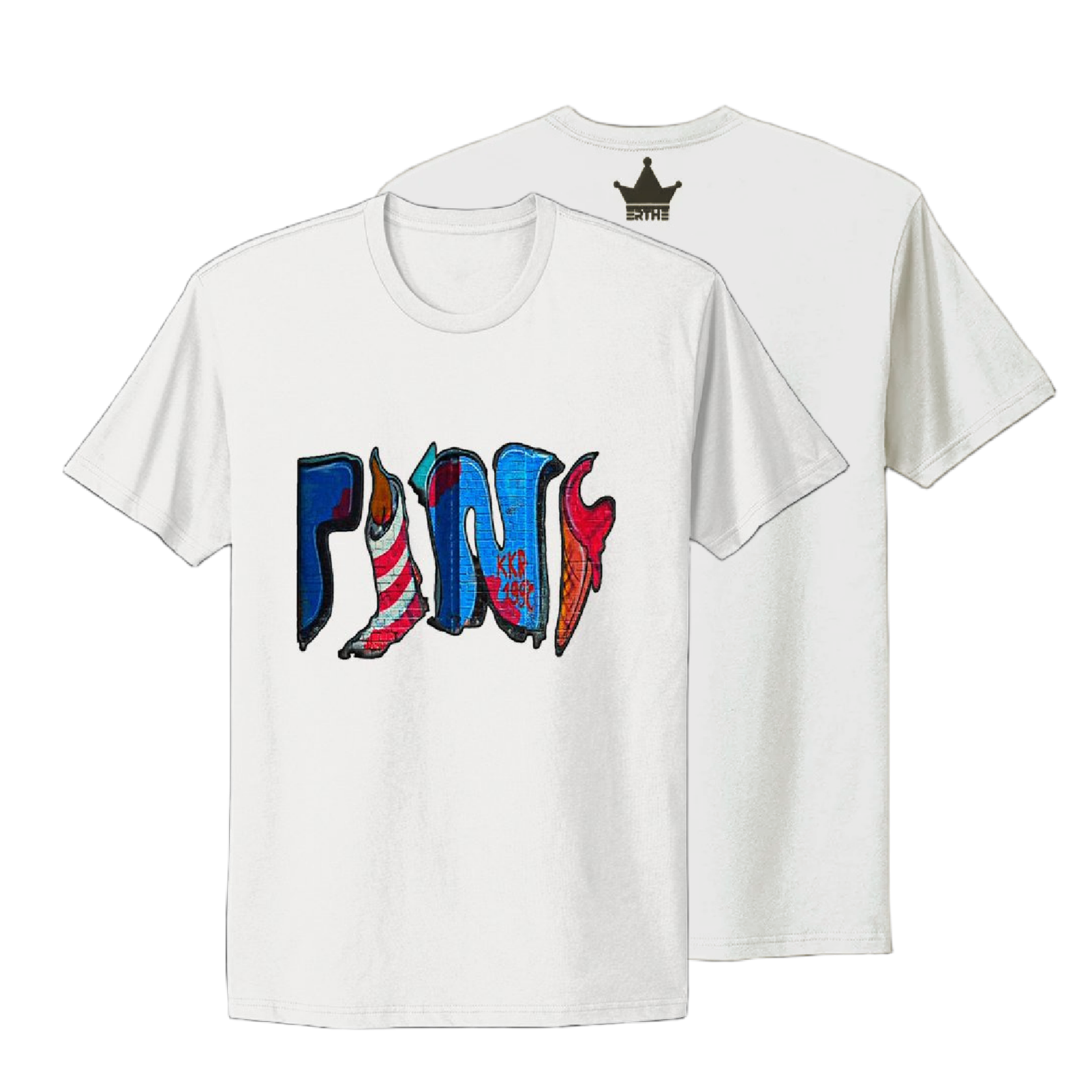 Streetwear graphic tee with bold graffiti artwork, from Erthe Apparel’s graffiti shirt collection.

