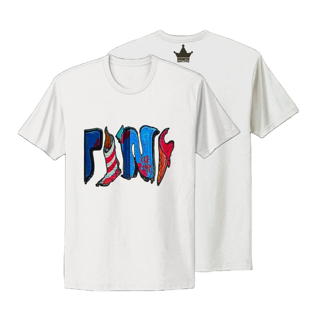 Streetwear graphic tee with bold graffiti artwork, from Erthe Apparel’s graffiti shirt collection.

