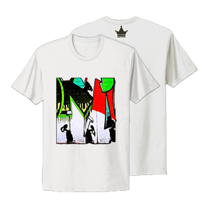 Streetwear graphic tee with bold graffiti artwork, from Erthe Apparel’s graffiti shirt collection
