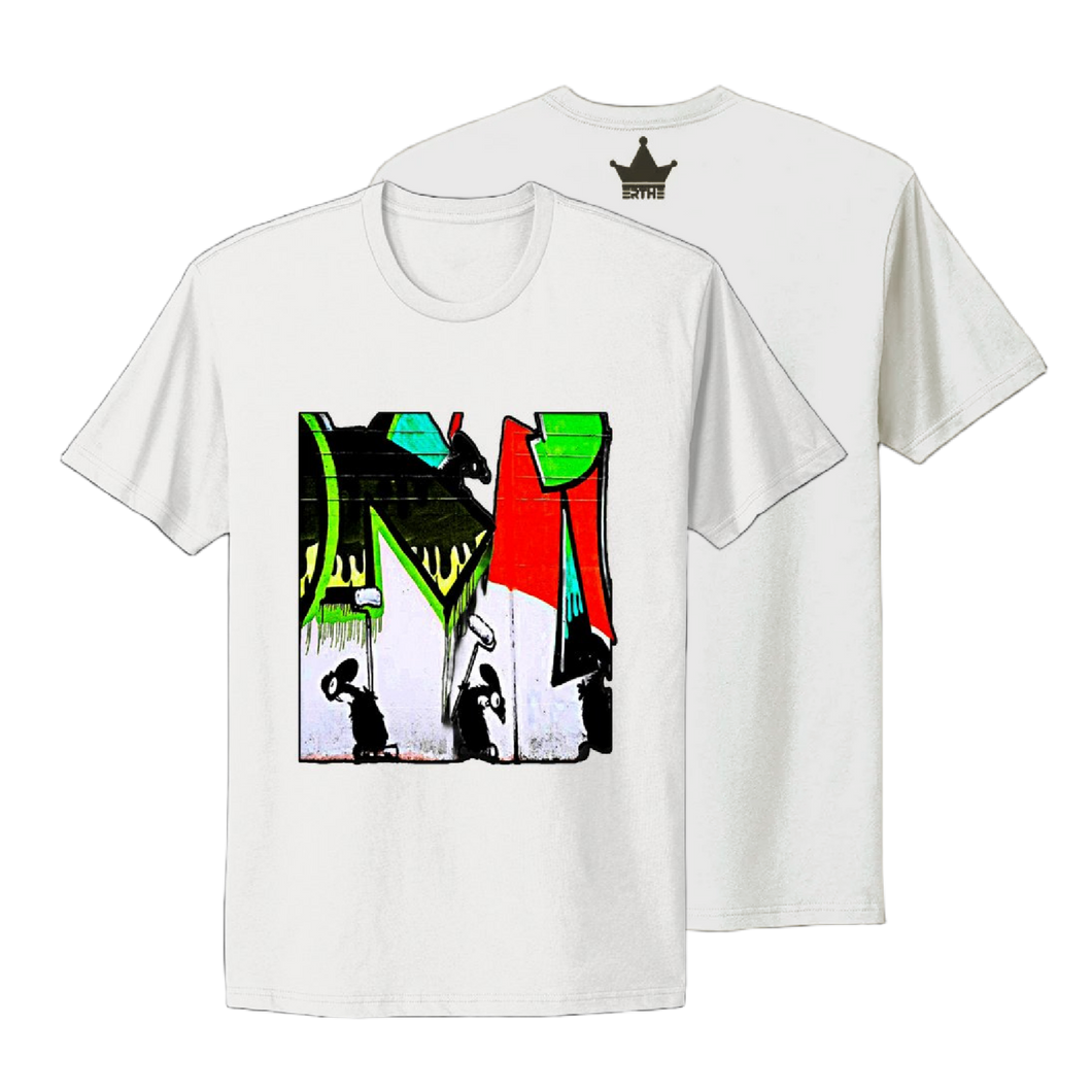 Streetwear graphic tee with bold graffiti artwork, from Erthe Apparel’s graffiti shirt collection
